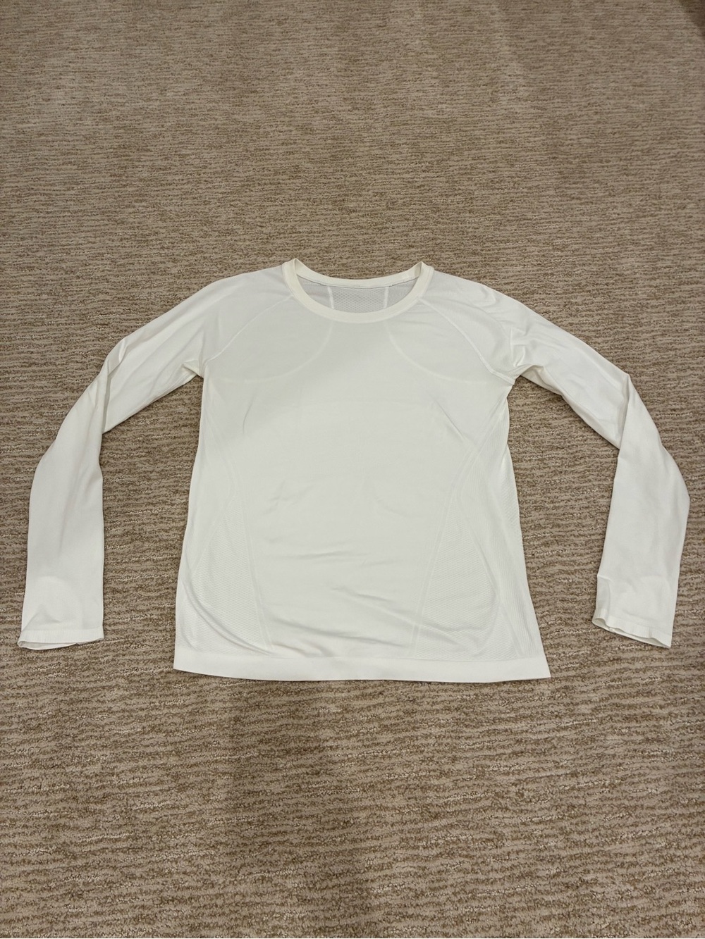 Athleta White Long-Sleeve Performance Tee SIZE SMALL